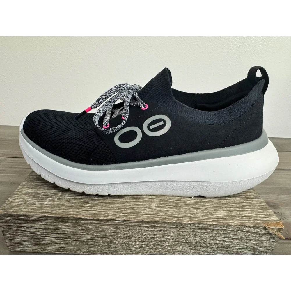 OOFOS OOmega Women's Size 9 Black Mesh Recovery Shoes Comfort Sneakers EU40